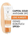 Vichy Capital Soleil SPF 50+ Tinted Sunscreen: Anti-Dark Spot Face Protection, Evens Skin Tone, High UVA/UVB Defense, Hypoallergenic Vichy SPF 50+ Tinted Sunscreen: Anti-Dark Spot, Even Skin sunscreen, SPF 50+ sunscreen, anti dark spot sunscreen, tinted sunscreen, sun protection for face, hypoallergenic sunscreen, sunscreen for dark spots, Vichy sunscreen, lekeleri gideren güneş kremi, leke karşıtı güneş kremi, sun protection, anti-aging, even skin tone, dark spot prevention, UVA protection, UVB protection,