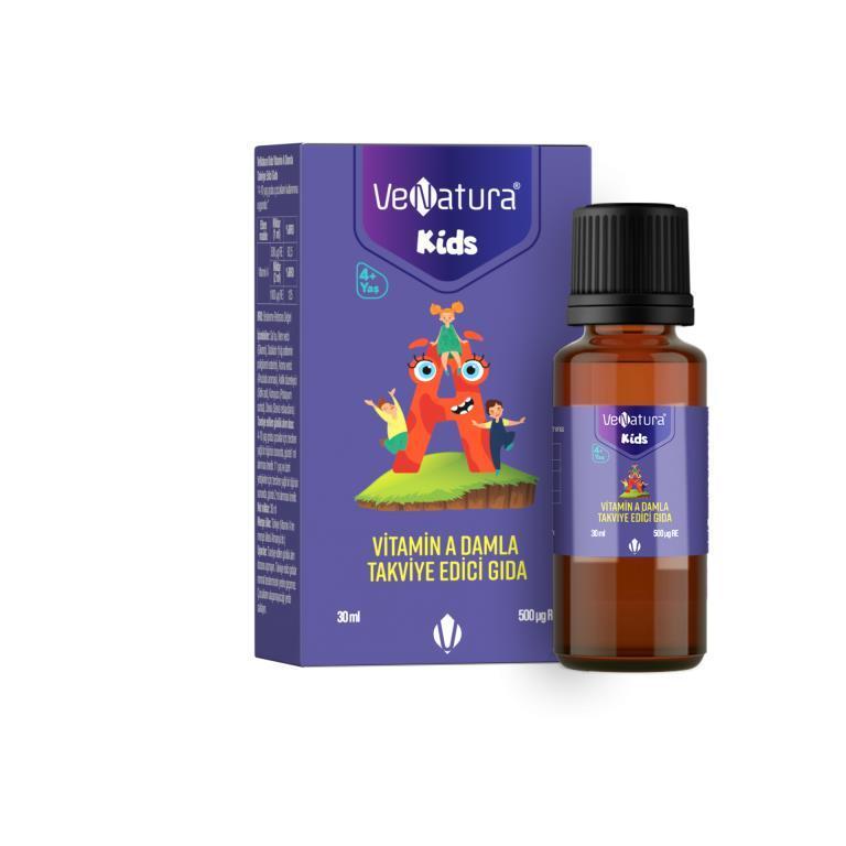 VeNatura Kids Vitamin A Supplement Drops - 1.01 fl oz, Supports Healthy Vitamin A Levels for Children and Adults VeNatura Kids Vitamin A Drops - Supports Healthy Development Vitamin A Supplement, Kids Vitamin Drops, VeNatura Kids Vitamin A, Dietary Supplement for Children, Vitamin A for Kids, Kids Health Supplements, Natural Vitamin Supplements, Child Nutrition, Healthy Development, Glycerol, Stevia, Safe for Kids, Easy to Administer, Supports Healthy Vitamin A Levels