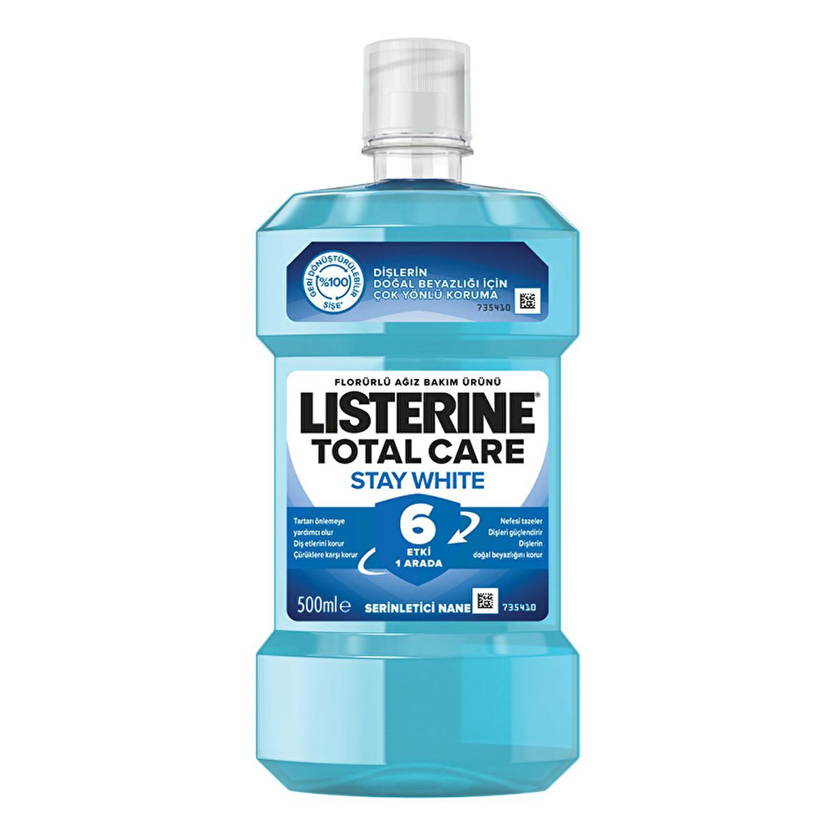 Listerine Stay White Mouthwash for Whitening Teeth - Antitartar, Anti Plaque Oral Care Listerine Stay White Mouthwash - Whitening & Oral Care Listerine Stay White, mouthwash for whitening teeth, oral care products, antitartar mouthwash, anti plaque mouthwash, oral hygiene, teeth whitening, fresh breath, ethanol mouthwash, daily oral care, comprehensive oral care, healthy gums, healthy teeth