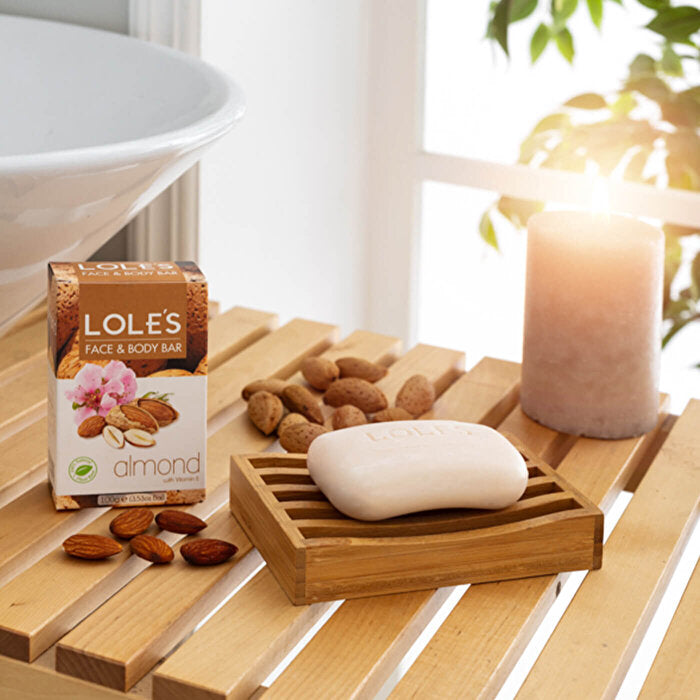 Lole Almond Solid Soap 100g - Natural Moisturizing Bar | Pure Plant-Based
