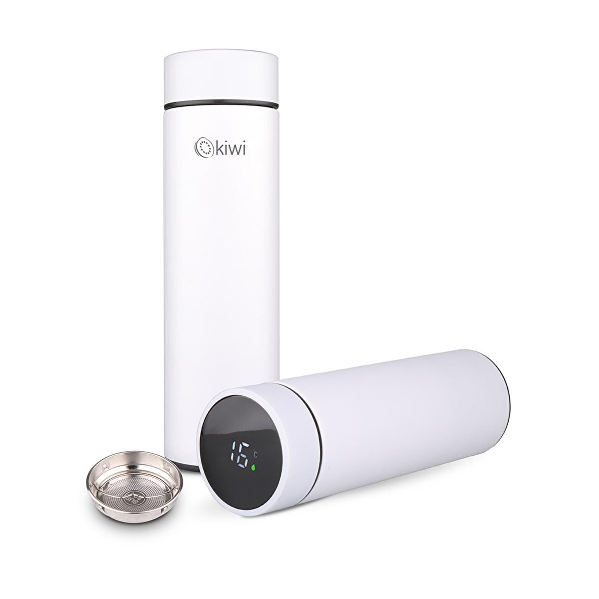 Kiwi Digital Thermos: 500ml Stainless Steel Insulated Water Bottle with Temperature Display - Keeps Drinks Hot & Cold for Camping, Travel Kiwi Digital Thermos: Temperature Display, Stainless Steel - 500ml digital thermos, temperature display thermos, stainless steel thermos, insulated water bottle, hot and cold thermos, camping thermos, travel thermos, 500ml thermos, digital temperature water bottle, stainless steel insulated flask, thermos, water bottle, insulated bottle, flask, hot drinks, cold drinks, ca