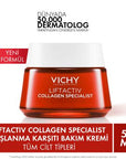 Vichy LiftActiv Collagen Specialist: Anti-Aging Face Cream - Reduce Wrinkles, Boost Skin Elasticity with Hyaluronic Acid & Vichy Thermal Water Vichy LiftActiv: Anti-Aging Cream - Reduce Wrinkles & Boost Elasticity Anti-aging cream, Collagen cream, Wrinkle reduction, Skin elasticity, Vichy Liftactiv, Hyaluronic acid cream, Anti-wrinkle face cream, Face cream for aging skin, anti-aging, collagen, hyaluronic acid, Vichy Thermal Water, Vichy, wrinkle cream, skin firming, face moisturizer, skincare, beauty, fine