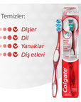 Colgate 360 Advanced Optic White Toothbrush - Whiter Teeth, Tongue & Cheek Cleaner, Medium Bristles, Plaque Removal Colgate Optic White Toothbrush: Whiter Teeth & Fresh Breath Colgate toothbrush, optic white toothbrush, teeth whitening toothbrush, tongue cleaner toothbrush, medium bristle toothbrush, 360 toothbrush, oral hygiene toothbrush, plaque removal toothbrush, toothbrush, teeth whitening, oral hygiene, plaque removal, fresh breath, manual toothbrush, medium toothbrush, Colgate, dental care, whiter te