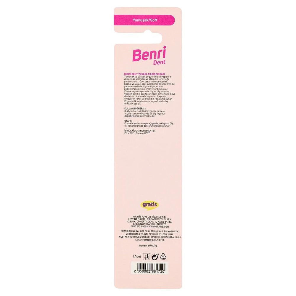 Benri Dent Yuvarlak Diş Fırçası (Yumuşak)