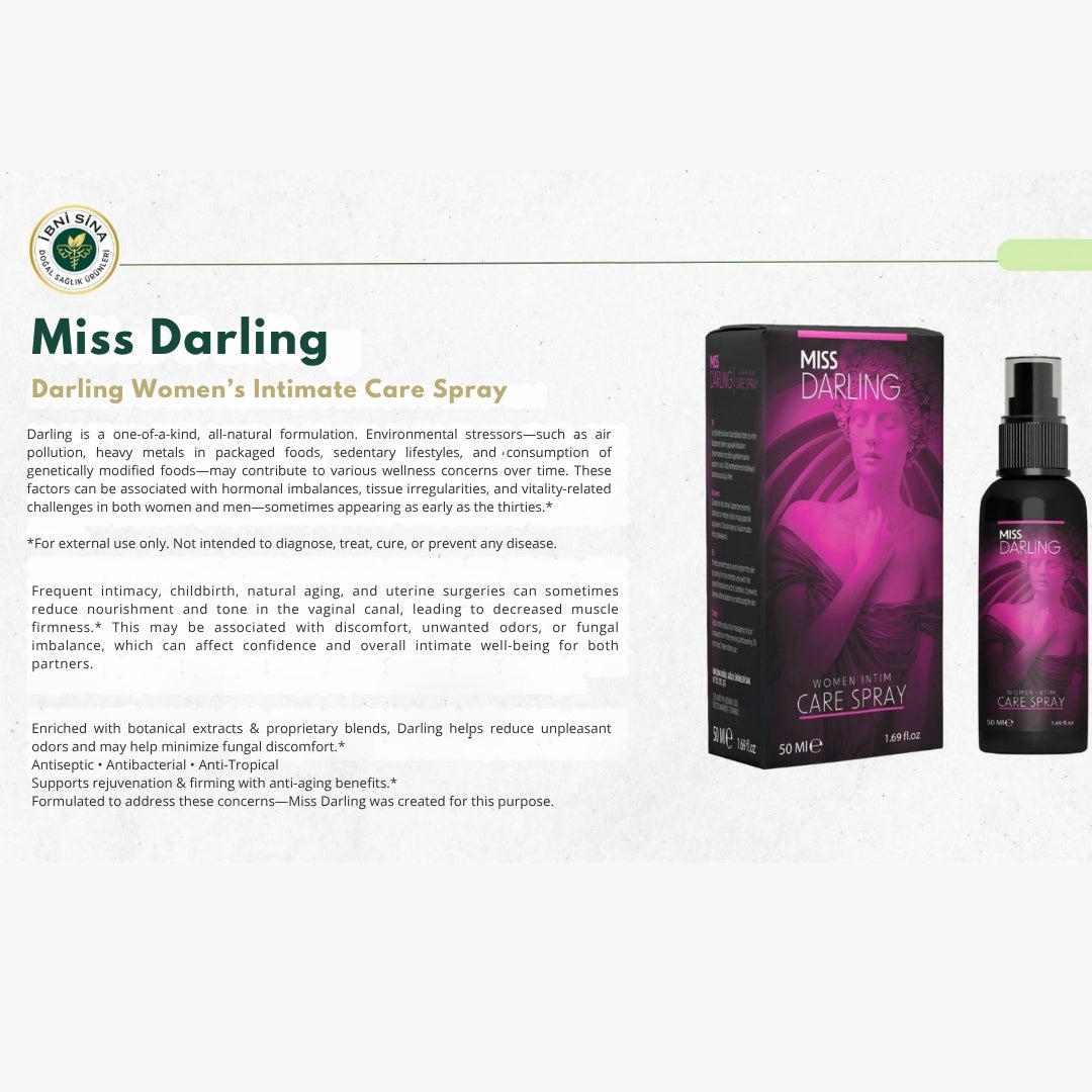 Miss Darling Women’s Intimate Care Spray – Odor & Fungal Defense, Firming Effect