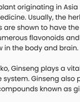 Ginkgo Biloba + Ginseng