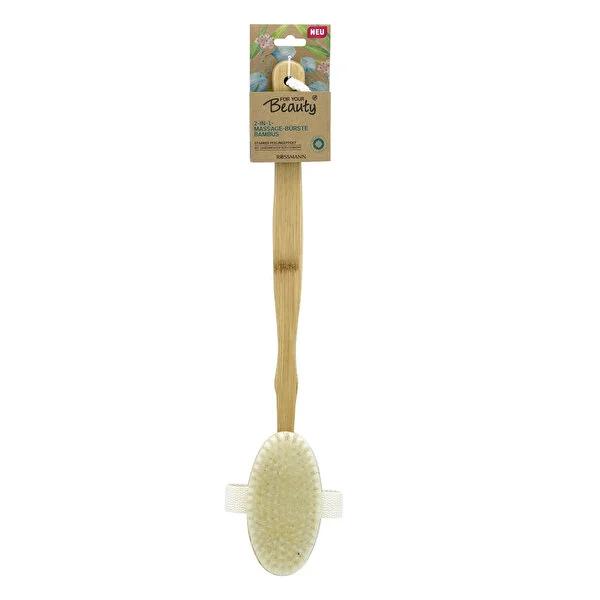 For Your Beauty Bamboo Massage Brush with Long Handle - Natural Skincare Tool for Body Exfoliation Bamboo Massage Brush for Natural Skincare massage brush, exfoliating brush, natural skincare, bamboo handle, body massage tool, spa-like experience, relaxation, skincare routine, exfoliation, stress relief, eco-friendly, sustainable, bamboo wood, nylon bristles, natural bristles