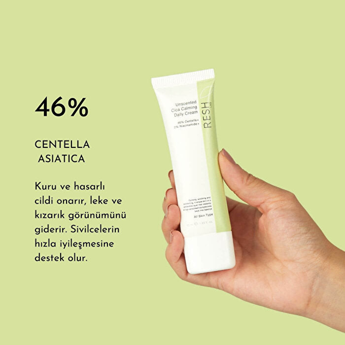 Resh Lab Unscented Cica Calming Cream 50ml - Gentle Formula | Korean Skincare