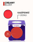 Flormar Metaglam Creamy Compact Blush with Matte Finish