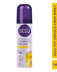 Sesu 8-Minute Hair Removal Cream Spray for All Skin Types - Quick, Easy, Dermatologically Tested Sesu Hair Removal Cream Spray - Quick & Easy Hair Removal hair removal cream spray, depilatory cream for all skin types, quick hair removal, sensitive skin hair removal, dermatologically tested hair removal products, Sesu, hair removal for women, easy hair removal, smooth skin, Panthenol, Vitamin E, AromaGuard technology, cosmetic, personal care, beauty products
