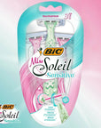 Bic Miss Soleil Sensitive Women's Razor 3 Pack Blister x ISANA Shaving Foam with Aloe Vera Extract 50 ml