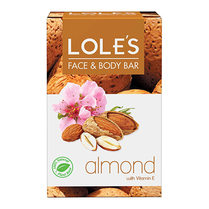 Lole Almond Solid Soap 100g - Natural Moisturizing Bar | Pure Plant-Based