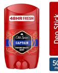 Old Spice Captain Men's Deodorant Stick - Long-Lasting Fresh Fragrance & Odor Protection - Face Serum