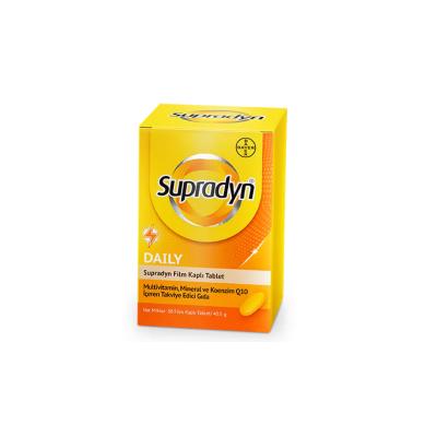 Supradyn Multivitamin Supplement Daily 30 Tablet - Comprehensive Daily Vitamin and Mineral Support for Adults Supradyn Daily Multivitamin - Comprehensive Vitamin & Mineral Support Multivitamin supplement, Daily vitamin and mineral support, Supradyn Daily 30 Tablet, Multivitamin for adults, Nutritional supplement for overall health, Vitamin A, Vitamin B, Vitamin C, Vitamin D, Vitamin E, Iron, Zinc, Magnesium, Calcium, health supplements, dietary supplements, adult nutrition, nutritional gaps, antioxidant sup