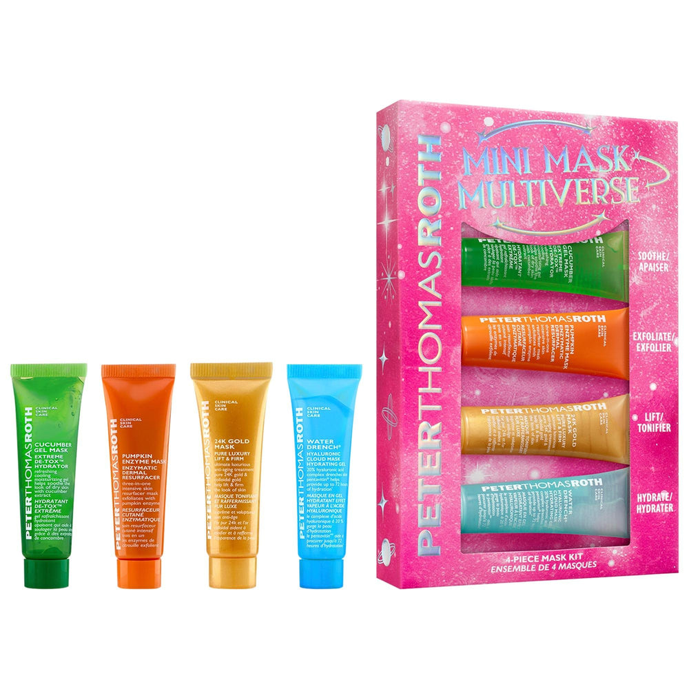 Dr. Jart+ Mini Mask Multiverse 4-Piece Mask Kit for Hydrated, Smooth Skin Dr. Jart+ Mini Mask Multiverse 4-Piece Mask Kit Multi-masking kit, Skincare for various skin types, Sheet masks for hydration and exfoliation, Natural skincare ingredients, Travel skincare, Skincare set, Dr. Jart+, Mask kit, Hydrating masks, Exfoliating masks, Firming masks, Brightening masks, Sensitive skin, Paraben-free, Sulfate-free, Mini skincare, Skincare routine, Skincare gifts