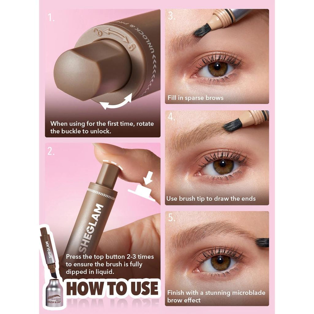 Sheglam Brow-Fection Brush Dip Eyebrow Mascara in Truffle 3.5g