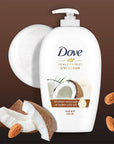 Dove Moisturizing Liquid Hand Soap with Coconut Oil and Almond Milk - 15.22 fl oz Dove Moisturizing Hand Soap with Coconut Oil & Almond Milk liquid hand soap, moisturizing hand soap, Dove hand soap, coconut oil hand soap, almond milk hand soap, gentle hand soap, non-irritating hand soap, nourishing hand soap, soft hands, smooth hands, daily hand soap, hygiene routine, skincare, hand care, moisturizing cream