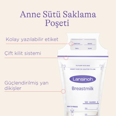 Lansinoh Breast Milk Storage Bags - 50 Count, BPA Free, Leak-Proof & Graduated Design Lansinoh Breast Milk Storage Bags - Safe & Convenient breast milk storage bags, Lansinoh breast milk storage, safe breast milk storage, BPA free breast milk bags, leak proof breast milk storage, breast milk storage solutions, breastfeeding essentials, new mom gifts, baby care products