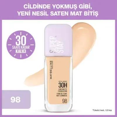 Maybelline New York Lumi Mat Fondöten - 098, Matte Foundation for Natural Finish, Lightweight & Long-Lasting Maybelline Lumi Mat Fondöten 098 - Matte Foundation matte foundation, lightweight foundation, long-lasting foundation, moisturizing foundation, Maybelline New York Lumi Mat Fondöten, foundation makeup, natural finish, everyday makeup, cosmetics, makeup essentials