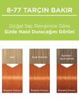 Palette Natural Hair Dye - Permanent Hair Color with Natural Ingredients - 8-77 Tarçın Bakır Palette Natural Hair Dye - Long Lasting Color natural hair dye, permanent hair color, hair coloring products, natural ingredients hair care, long-lasting hair dye, Palette, hair care, cosmetics, beauty products, natural hair color, hair dye, permanent hair dye