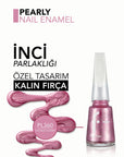 Flormar Pearly Nail Polish - Fuschia Flower: Shimmering, Long-Lasting, Chip Resistant, High Pigment Color Flormar Pearly Nail Polish - Fuschia: Shimmering, Long Lasting nail polish, pearly nail polish, shimmering nail polish, long-lasting nail polish, chip resistant nail polish, Flormar nail polish, sedefli oje, parlak oje, yoğun pigmentli oje, Fuschia Flower nail polish, nail care, nail aesthetics, vibrant color, elegant nails, sophisticated look, unique effect, durable manicure, quick application, even ap