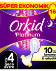 Orkid Platinum Night Extra Sanitary Pads 16-Pack