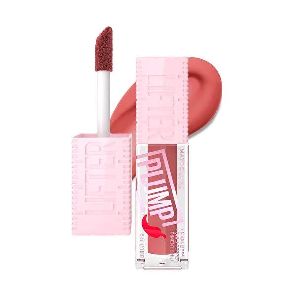 Maybelline Lifter Plump Lip Gloss - Peach Fever - Instantly 30% Fuller Lips, Non-Sticky, Long-Lasting Maybelline Lifter Plump Lip Gloss - Instantly Fuller Lips Lip Gloss, Plumping Lip Gloss, Maybelline Lifter Plump, Dudak Parlatıcısı, Peach Fever, Cosmetic Lip Care, Non-Sticky Lip Gloss, Long-Lasting Lip Gloss, Chili Pepper Extract, Easy Application, Instant Plumping, Smooth Lips, Beauty Essentials, Makeup, Lip Care Products