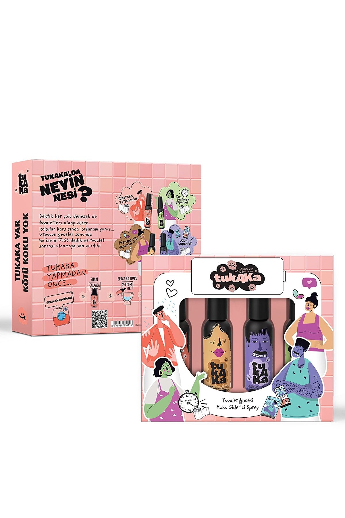TUKAKA Pre-Toilet Deodorizing Spray 50ml 4 Pieces
