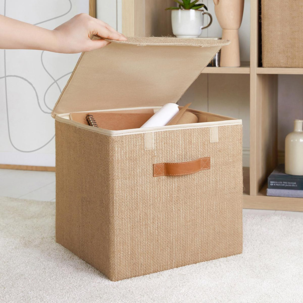 Ocean Home Jute Storage Box with Lid - Stylish Decorative Box for Organizing and Storing Items - view 5