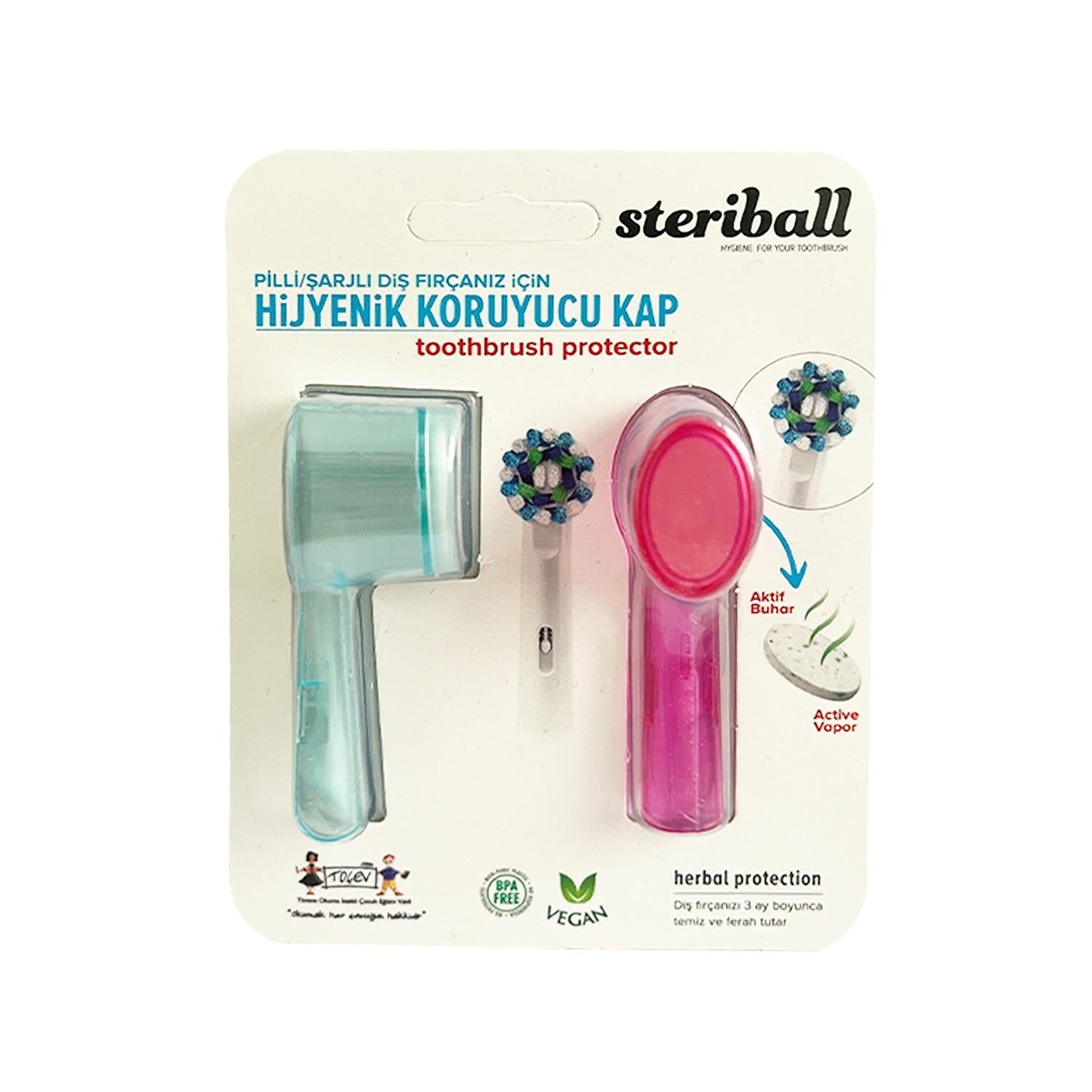 Steriball Hygienic Electric Toothbrush Holder - Pink & Light Blue - Keeps Toothbrush Clean & Germ-Free Steriball Hygienic Toothbrush Holder - Clean & Organized toothbrush holder, electric toothbrush holder, hygienic toothbrush storage, bathroom organizer, Steriball toothbrush accessory, oral hygiene products, bathroom accessories, toothbrush storage, electric toothbrush storage, pink toothbrush holder, light blue toothbrush holder, Steriball accessories