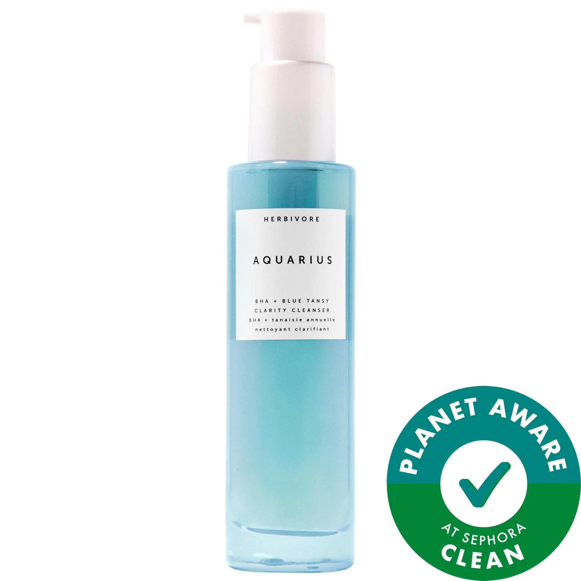 Aquarius Clarifying Cleanser - BHA Gel for Oily Skin, Vegan & Cruelty-Free Aquarius Clarifying Cleanser - Vegan BHA Gel for Acne-Prone Skin clarifying cleanser, BHA gel cleanser, vegan skincare, cruelty-free skincare, acne treatment, oily skin care, combination skin care, salicylic acid cleanser, blue tansy oil benefits, zinc PCA, sustainable beauty, recyclable packaging, skincare for oily skin, acne prone skin solutions, natural skincare ingredients