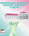 Bic Miss Soleil Sensitive Women's Razor 3 Pack Blister x ISANA Shaving Foam with Aloe Vera Extract 50 ml