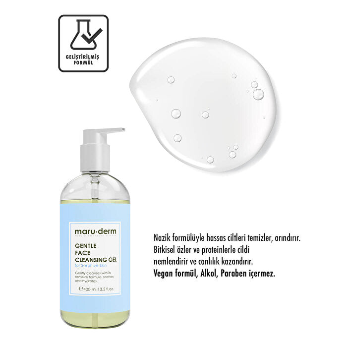 Gentle Facial Cleanser for Sensitive Skin 400ml - Non-Irritating | Maruderm