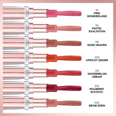 Loreal Paris Glow Paradise 191 Nude Heaven Lipstick - Moisturizing Balm-in-Lipstick with Pomegranate Extract - view 3