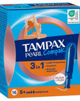 Tampax Pearl Compak Super Plus Tampons for Heavy Flow 16 Count