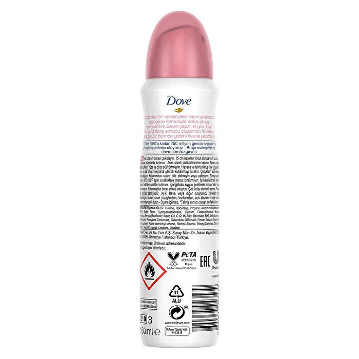 Dove Even Tone Antiperspirant Women's Spray 150ML - Smooth Skin Care | Aloe Vera & Calendula