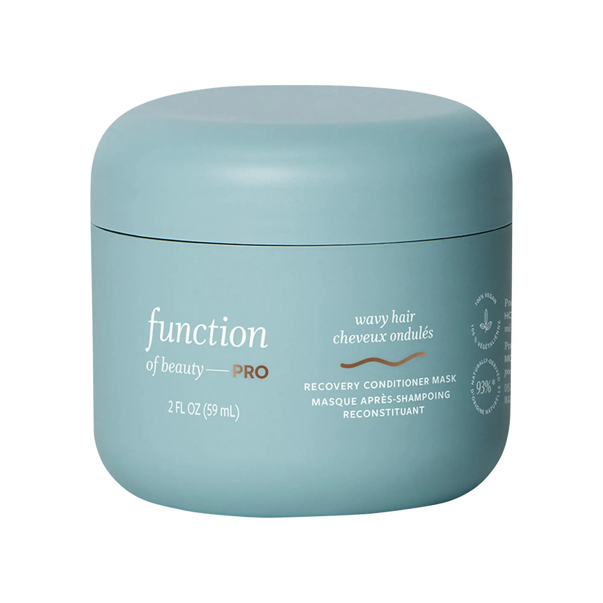 Function of Beauty Mini Bond Repair Custom Conditioner Mask for Wavy, Damaged Hair - Moisturizes, Repairs, and Strengthens Function of Beauty Custom Conditioner Mask for Damaged Hair Customizable conditioner mask, Damaged hair repair, Wavy hair care, Vegan haircare products, Gluten-free hair products, Hair mask, Repairing hair products, Custom hair care, Adaptive Bonding Complex, Color safe hair products, Cruelty-free hair care, Recyclable packaging, Travel size hair products, Hair repair treatment, Nourish