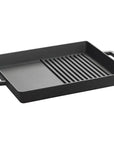 Lava Cast Iron Hybrid Grill Pan - 10x12 Inch Rectangular Enameled Pan for Indoor Stovetop Oven Use, Grill and Fry Simultaneously Lava Cast Iron Hybrid Grill Pan- Enameled Indoor Grill & Fry Cast Iron Grill Pan, Hybrid Grill Pan, Enameled Cast Iron Pan, Rectangular Grill Pan, Indoor Grill Pan, Stovetop Grill Pan, Oven Safe Grill Pan, Lava Cast Iron, Grill and Fry Pan, Durable Grill Pan, grill pan, cast iron pan, enameled pan, hybrid pan, rectangular pan, stovetop pan, oven safe pan, indoor grill, grilling, f