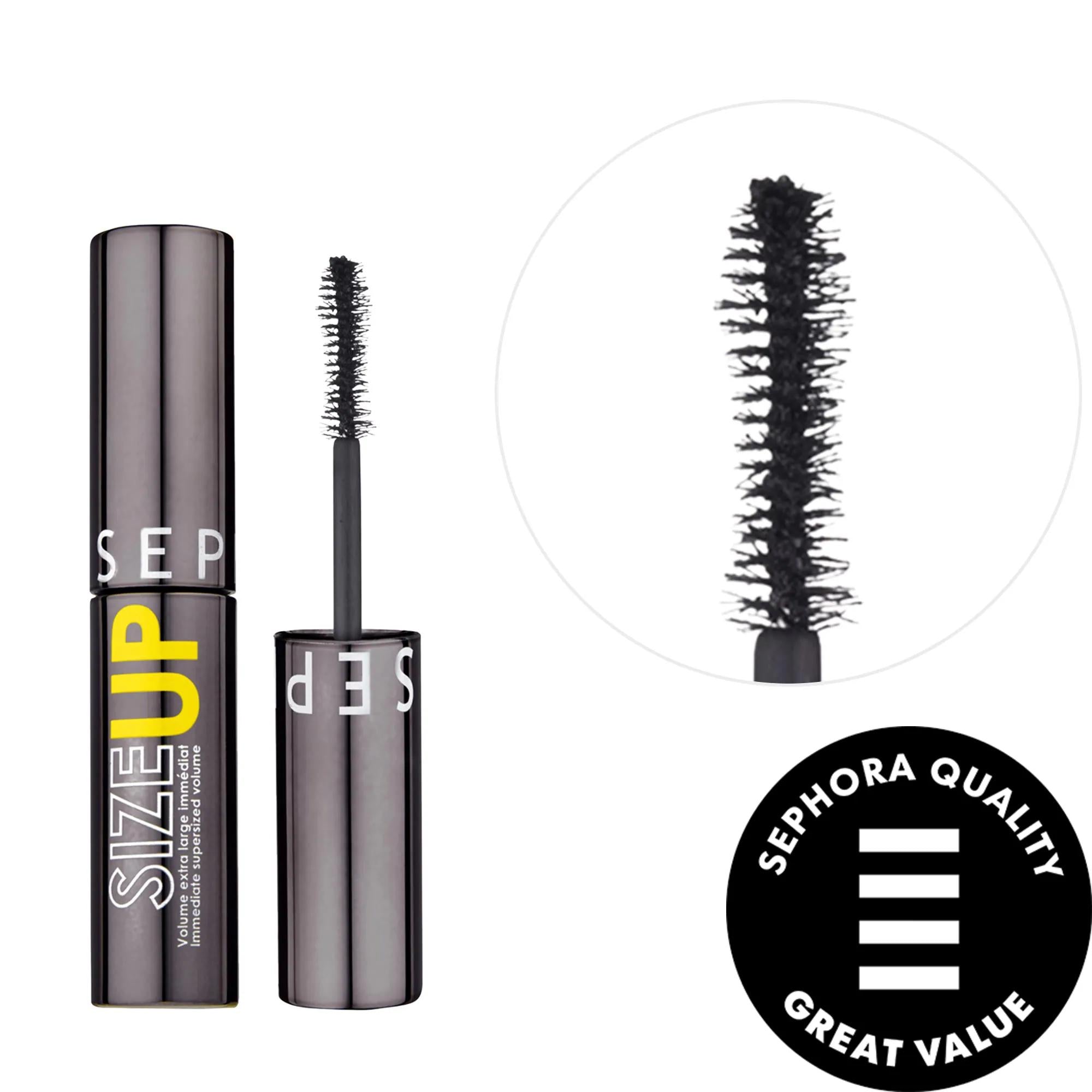 Size Up Volumizing Mascara: Vegan, Lengthening & Curling for Dramatic Lashes | Ultra-Pigmented, Buildable Volume, Long Lasting Formula Size Up Volumizing Vegan Mascara | Dramatic Volume & Length volumizing mascara, vegan mascara, lengthening mascara, curling mascara, buildable mascara, long lasting mascara, cruelty-free mascara, hourglass brush mascara, ultra pigmented mascara, best vegan mascara for volume, mascara, vegan beauty, lash enhancement, dramatic lashes, long-lasting makeup, eye makeup, cruelty-f