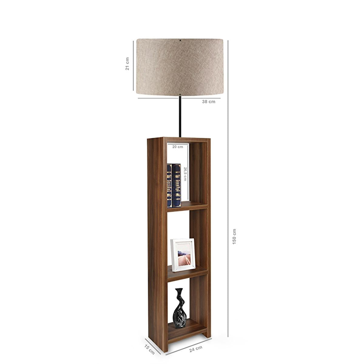 Homing Bej Dekoratif Raflı Lambader - Modern Decorative Lamp with Fabric Shade & 3-Tier Shelf Homing Bej Decorative Lamp - Modern LED Lighting decorative lamp, modern lighting, LED lamp, adjustable lamp, shelf lamp, fabric lampshade, E27 socket lamp, stylish lighting, home decor, office decor, living room lamp, bedroom lamp, cafe lighting, unique lamp design, energy efficient lighting