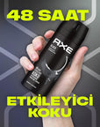 Axe Black Deodorant Spray for Men - 48 Hour Protection, Fresh Pear & Cedar Wood Fragrance Axe Black Deodorant Spray - 48 Hour Protection Axe Black Deodorant Spray, Men's Deodorant, 48-hour Deodorant Protection, Deodorant for Men, Body Spray for Men, Personal Care, Grooming, Fragrance, Confidence Booster, Long-Lasting Protection