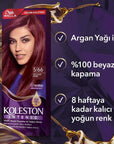 Wella Koleston Intense 5/66 Eggplant Purple Hair Dye: 100% Gray Coverage, Long Lasting, Argan Oil - Permanent At Home Color Wella Koleston Purple Hair Dye: Gray Coverage, Long Lasting Color hair dye, permanent hair color, gray coverage hair dye, argan oil hair color, long lasting hair color, intense hair color, at home hair color, purple hair dye, Wella Koleston, 5/66 eggplant hair dye, hair color, hair coloring, gray hair coverage, argan oil, moisturizing hair dye, long-lasting color, vibrant hair, at-home