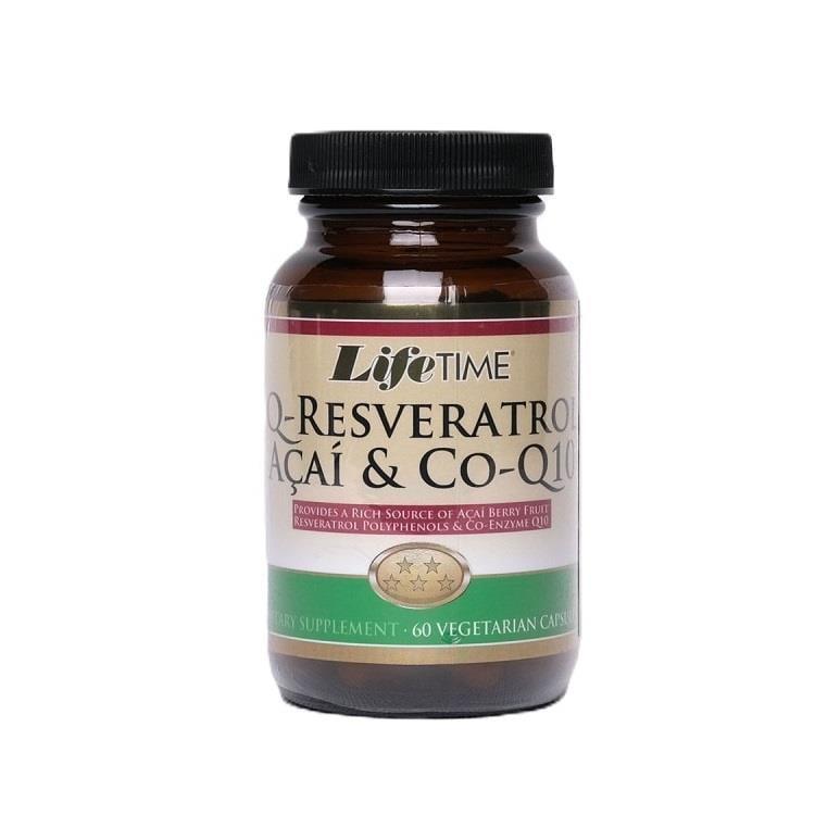 Life Time Q-Resveratrol Acai Co-Q10 Supplement 60 Capsules