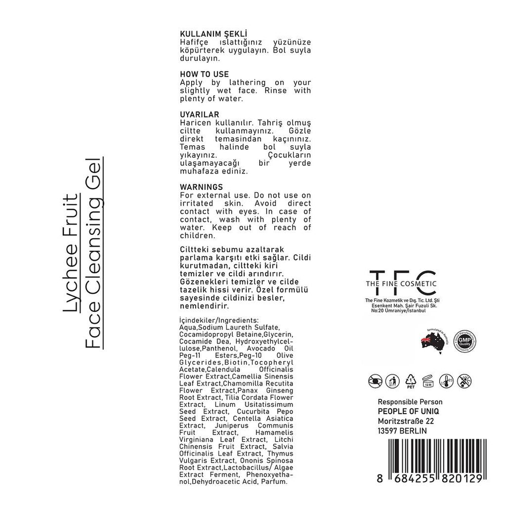 The Fine Organics Litchi Purifying Cleansing Gel 150 ml