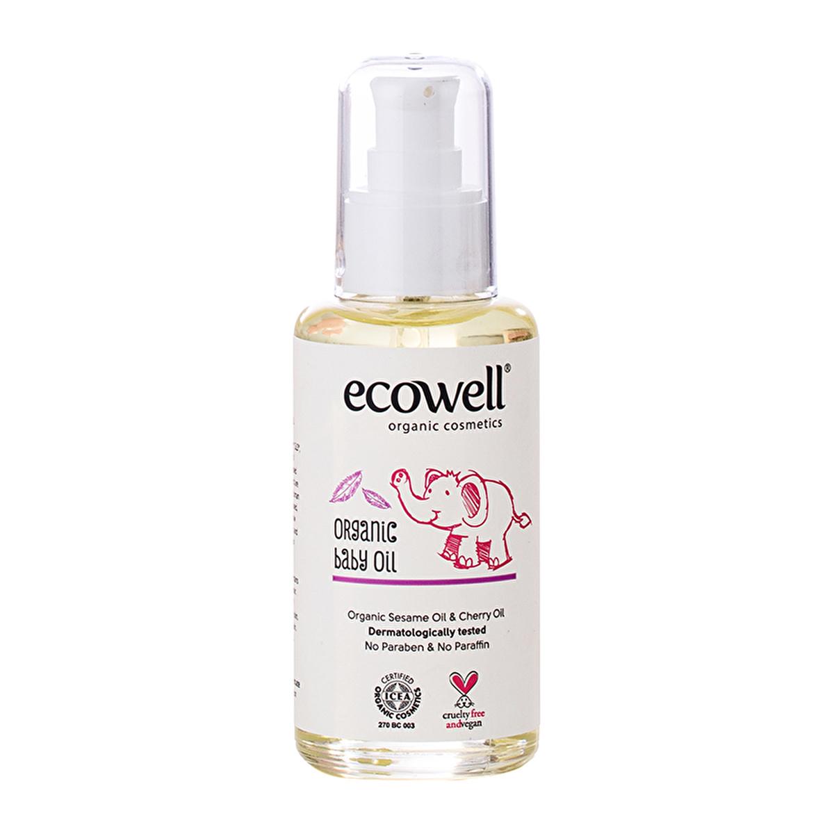 Ecowell Organic Vegan Certified Baby Oil 100ml - Hypoallergenic, Moisturizing & Soothing Ecowell Organic Baby Oil - Natural & Hypoallergenic Skincare baby oil, organic baby oil, vegan baby oil, hypoallergenic baby oil, moisturizing baby oil, natural baby skincare, cruelty-free baby products, organic skincare for babies, gentle baby skincare, baby massage oil