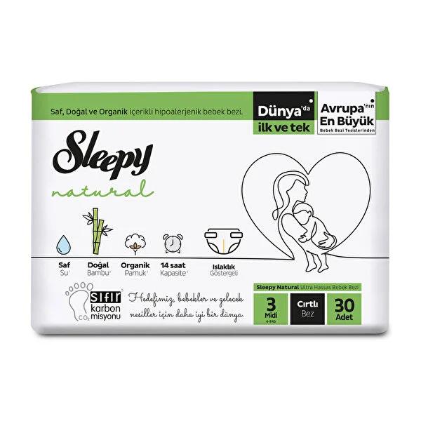 Sleepy Bebek - Eco-Friendly Baby Diapers, Size 3 Midi, Jumbo 30 Count - Natural Bamboo & Cotton for Comfort Sleepy Bebek Eco-Friendly Baby Diapers - Size 3 Midi baby diapers, eco-friendly diapers, natural baby products, bamboo diapers, organic cotton diapers, Size 3 baby diapers, Turkey's first eco-friendly diapers, sustainable diapering, baby hygiene products, eco-friendly baby care, natural diapers, diapering solutions, baby comfort, green parenting