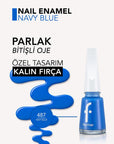 Flormar Nail Enamel High-Pigment Nail Polish 487 Navy Blue 11ml