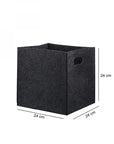 Homing - Multi-Purpose Felt Storage Basket with Handle, Collapsible Closet Organizer, 9.45 x 9.45 x 9.45 inches - view 3
