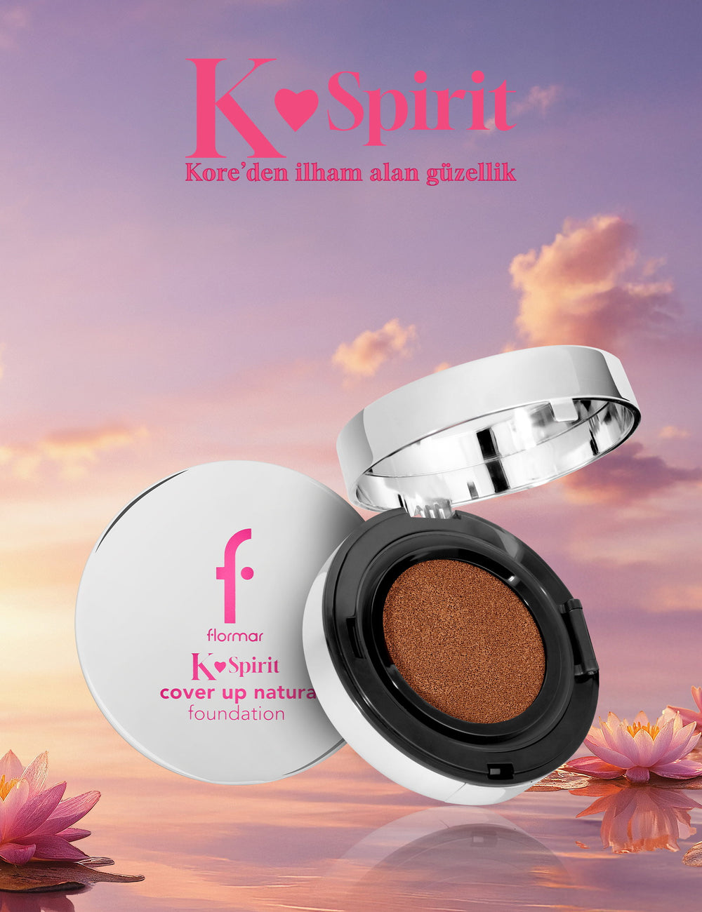 Flormar K-Spirit Cover Up Cushion Foundation with Natural Finish 15g