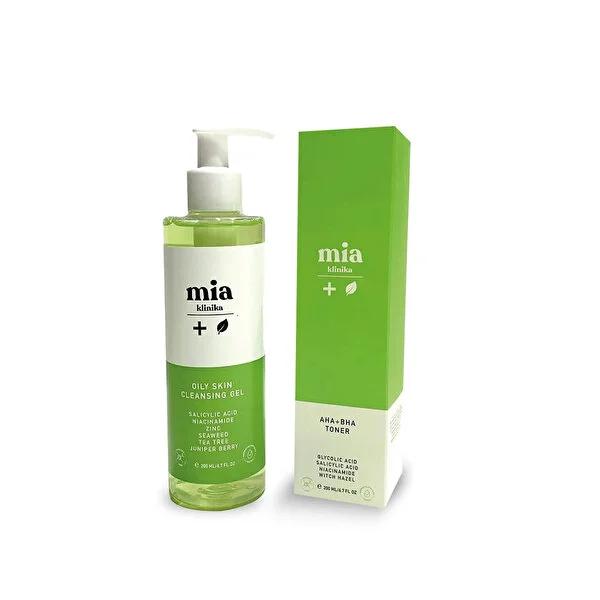 Mia Klinika Facial Cleansing Gel for Oily & Acne-Prone Skin - Salicylic Acid & Tea Tree Oil Face Wash, 6.76 fl oz Mia Klinika Facial Cleansing Gel - Salicylic Acid & Tea Tree Oil facial cleansing gel, acne treatment, salicylic acid cleanser, tea tree oil face wash, oily skin care, combination skin cleanser, acne prone skin, skincare routine, gentle cleanser, effective acne treatment, multi-use cleanser, salicylic acid benefits, tea tree oil benefits